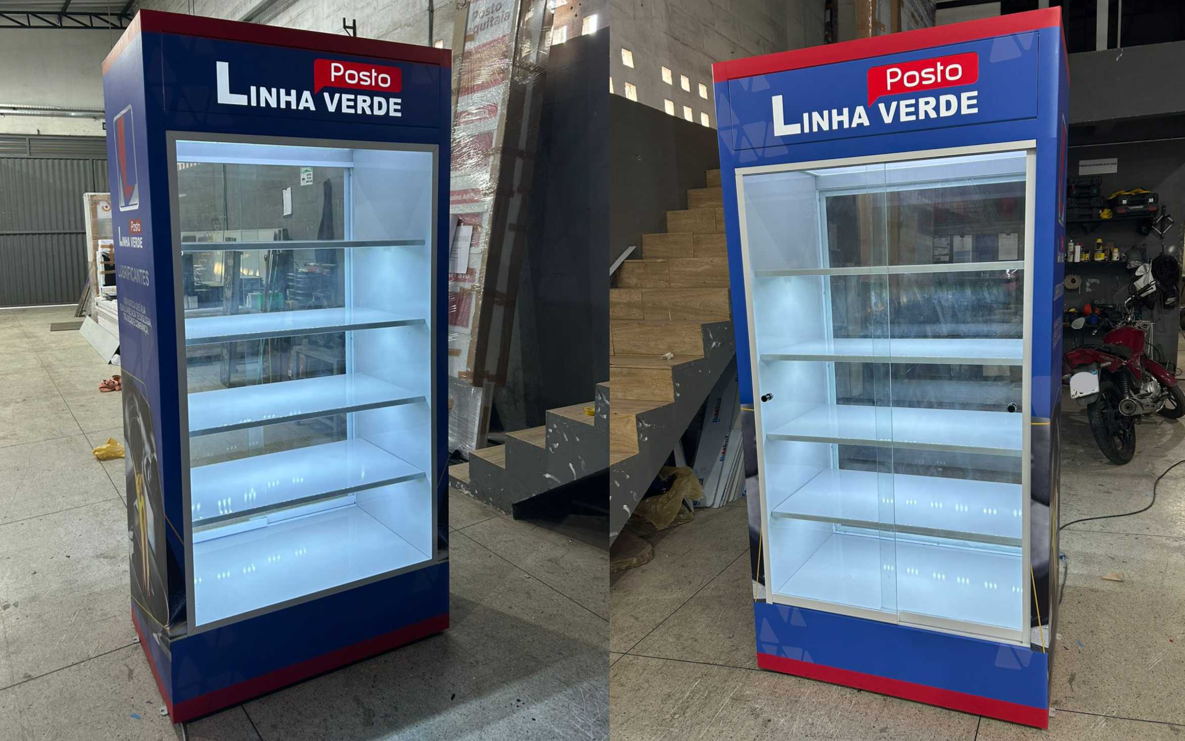 Posto Linha Verde - Expositor com Iluminação - 2 Metros